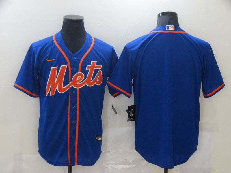 Men's New York Mets1 Royal Alternate Replica Blank Jersey