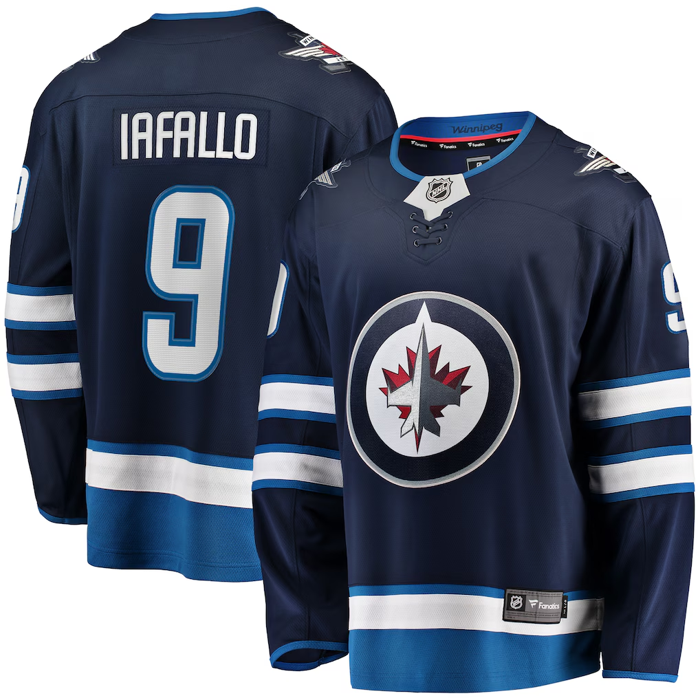 Men's Winnipeg Jets Alex Iafallo #9 Fanatics Navy Home Breakaway Player Jersey