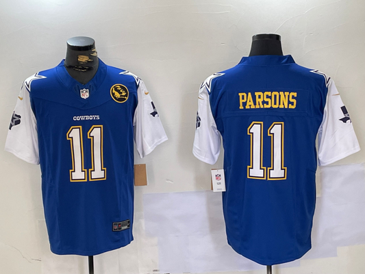 Men's Dallas Cowboys Micah Parsons Royal Game Player Jersey