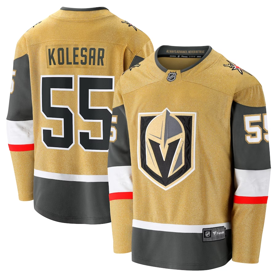Men's Vegas Golden Knights Keegan Kolesar Gold Home Breakaway Jersey