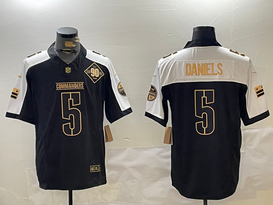 Men's Washington Commanders Jayden Daniels Black Game Player Jersey