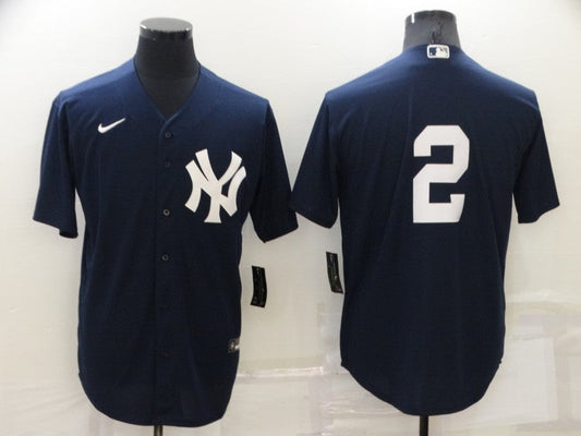 Men's New York Yankees Derek Jeter Navy Replica Player Name Jersey