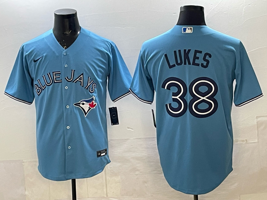 Men's Toronto Blue Jays Nathan Lukes Powder Blue Player Jersey