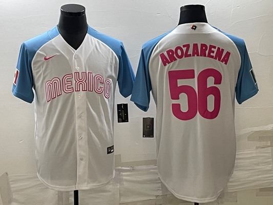 Men's 2023 World Baseball Classic Randy Arozarena Mexico Jersey White