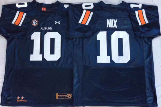 Men's Auburn Tigers Bo Nix Navy Player Game Jersey