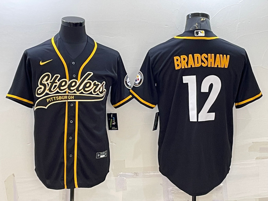 Men's Pittsburgh Steelers Terry Bradshaw Black Vapor Limited Jersey