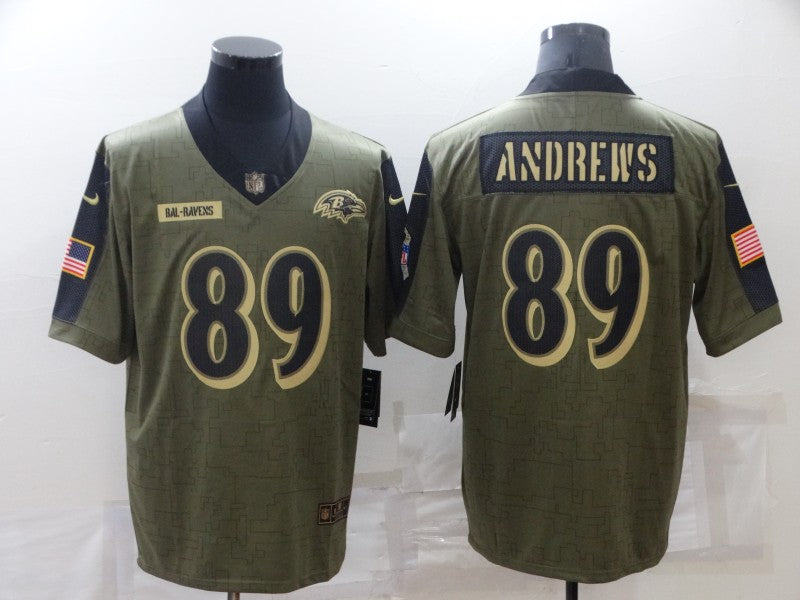 Men's Baltimore Ravens Mark Andrews Brown Game Jersey