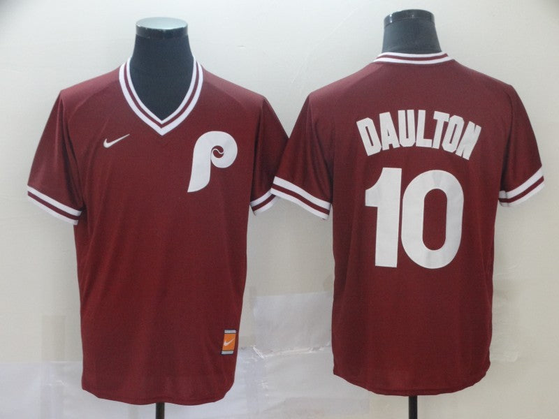 Men's Philadelphia Phillies J.T. Realmuto Red Stitched Jersey