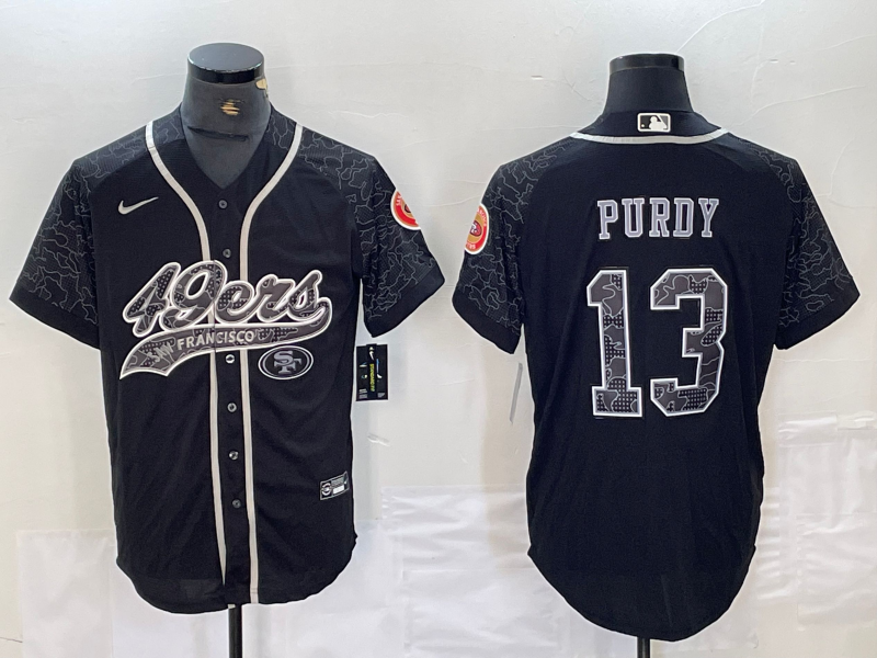 Men's San Francisco 49ers Brock Purdy Black RFLCTV Limited Jersey Joint Edition