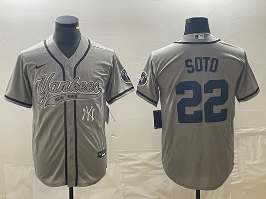 Men's New York Yankees Juan Soto Gray Player Jersey Joint Edition