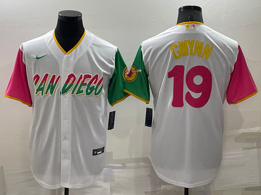 Men's San Diego Padres Tony Gwynn White Player Stitched Jersey