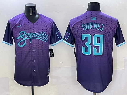 Men's Arizona Diamondbacks Corbin Burnes Purple 2025 City Connect Limited Player Jersey