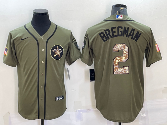 Men's Houston Astros Alex Bregman Green Replica Player Jersey