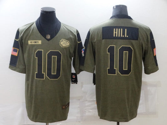 Men's Kansas City Chiefs Tyreek Hill Brown Game Player Jersey