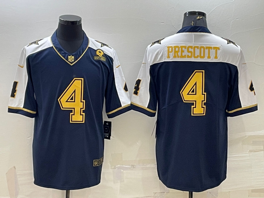 Men's Dallas Cowboys Dak Prescott Navy Authentic Game Jersey