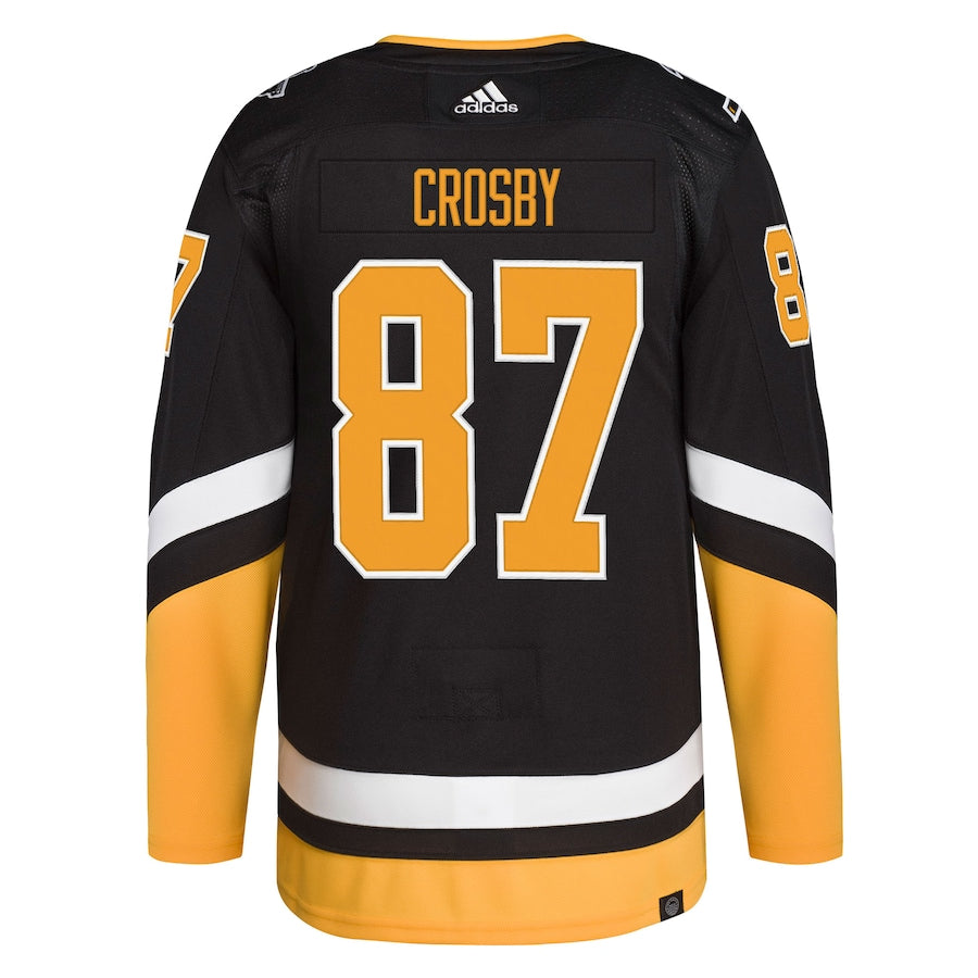 Men's Pittsburgh Penguins Sidney Crosby adidas Black Alternate PrimegreenJersey