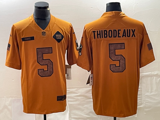 Men's New York Giants Kayvon Thibodeaux Brown 2023 Salute To Service Limited Jersey