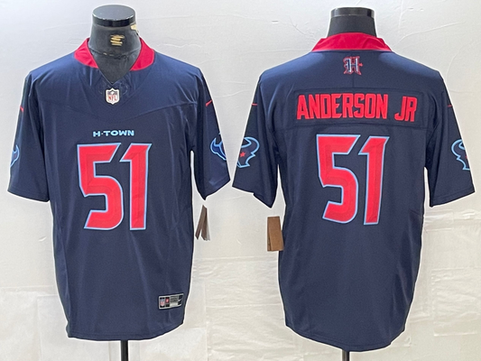 Men's Houston Texans Will Anderson Jr. Navy 2nd Alternate Game Jersey