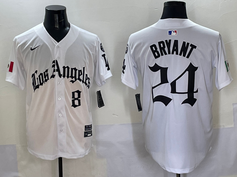 Men's Los Angeles Dodgers Kris Bryant -24 White Player Game Jersey