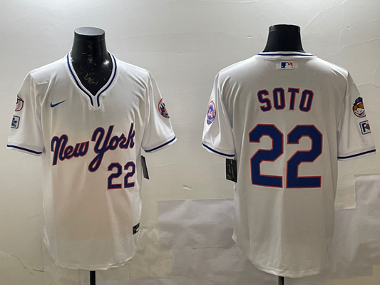 Men's New York Mets Juan Soto White Replica Player Jersey
