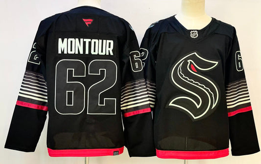 Men's Seattle Kraken Brandon Montour #62 Fanatics Black Alternate Premium Player Jersey