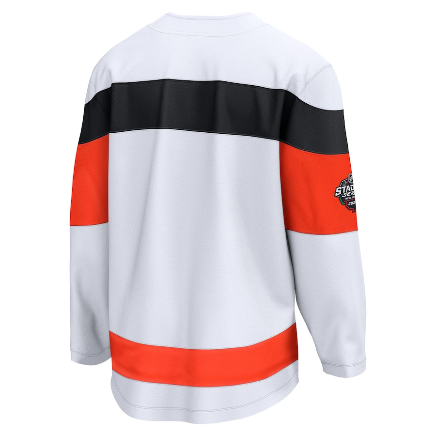 Custom Men's Philadelphia Flyers Fanatics White 2024 NHL Stadium Series Breakaway Jersey