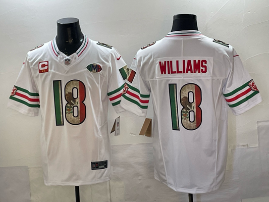 Men's Chicago Bears Caleb Williams White Game Team Jersey
