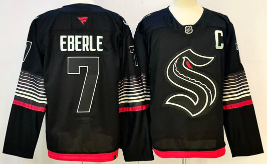 Men's Seattle Kraken Jordan Eberle #7 Fanatics Black Alternate Premium Player Jersey