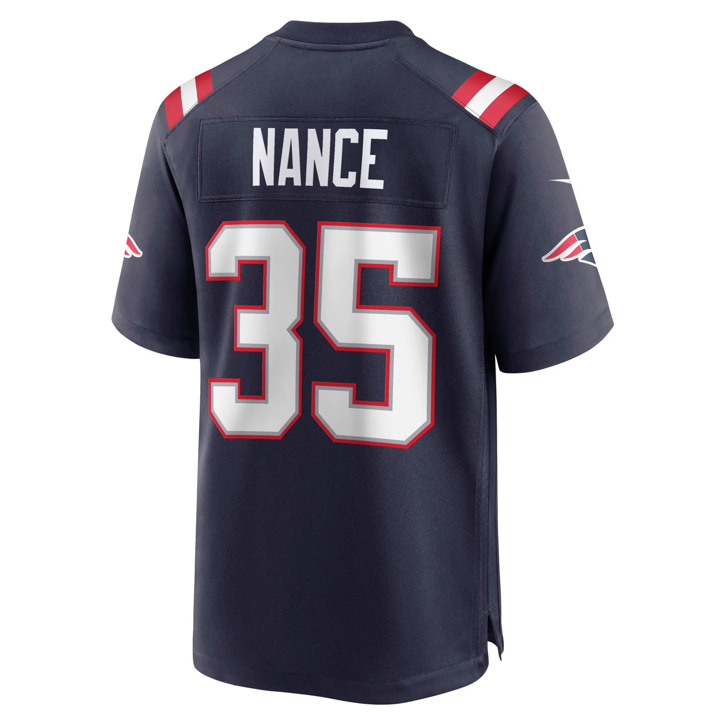 New England Patriots Jim Nance Navy Retired Player Jersey