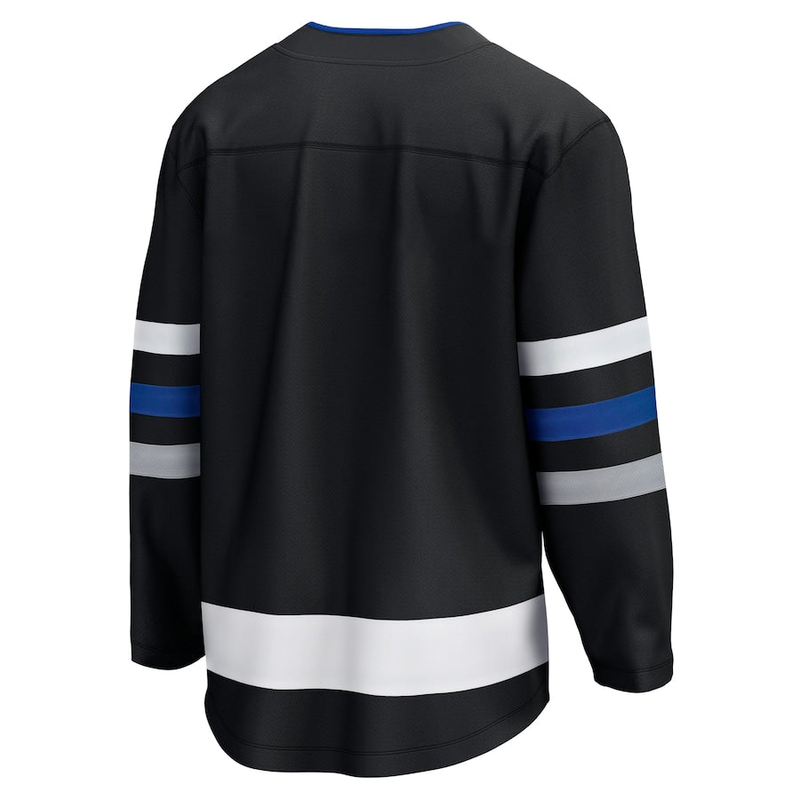 Custom Men's Tampa Bay Lightning Black Alternate Premier Breakaway Jersey