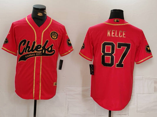 Men's Kansas City Chiefs Travis Kelce Red Player Jersey