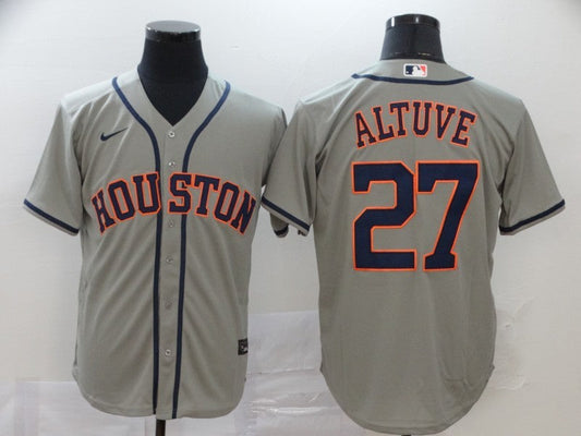 Men's Houston Astros Jose Altuve Gray Replica Baseball Jersey