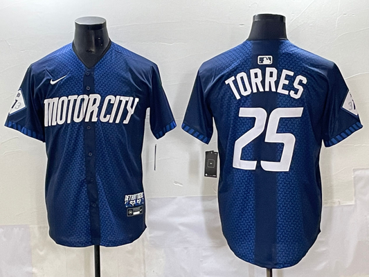 Men's Detroit Tigers Gleyber Torres Navy 2024 City Connect Limited Jersey