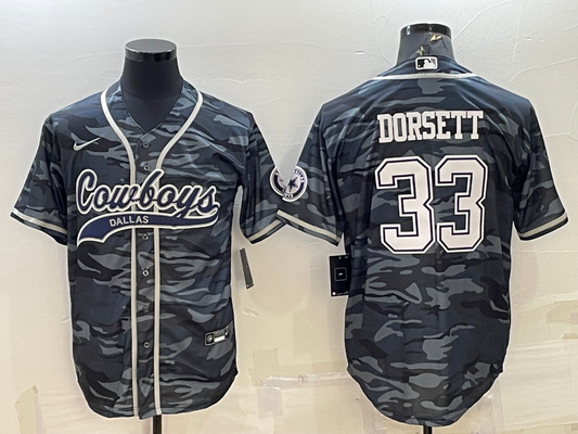 Men's Dallas Cowboys Tony Dorsett Grey Camouflage Game Jersey Joint Edition