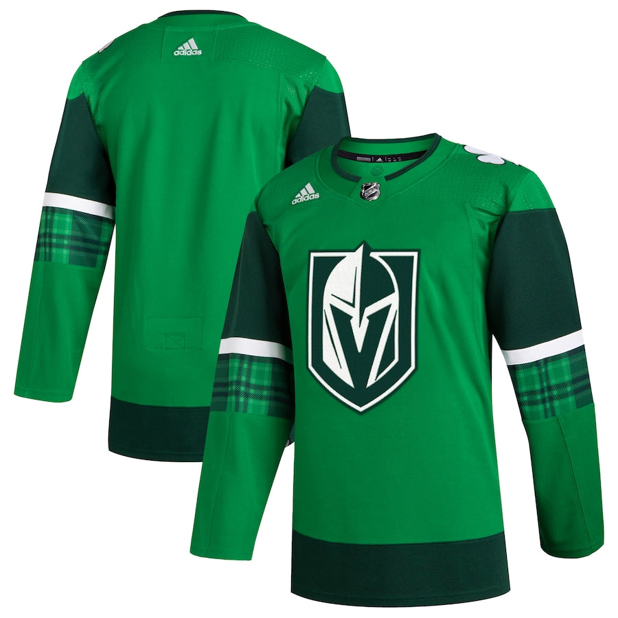 Custom Men's Vegas Golden Knights adidas Kelly Green 2023 St. Patrick's Day Primegreen Authentic Jersey