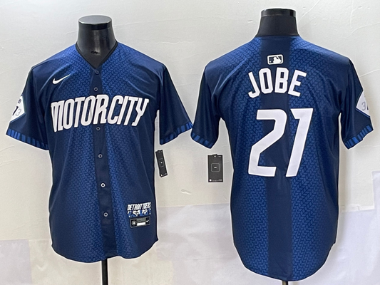 Men's Detroit Tigers Jackson Jobe Navy City Connect Limited Player Jersey