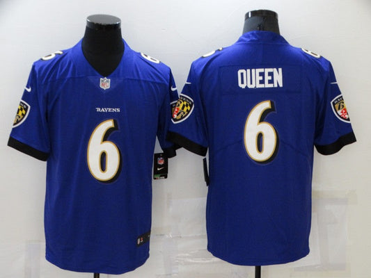 Men's Baltimore Ravens Patrick Queen Purple Game Player Jersey