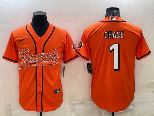 Men's Cincinnati Bengals Ja'Marr Chase Orange Fashion Game Jersey