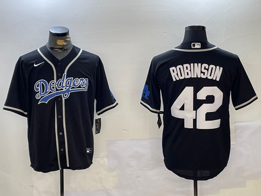 Men's Los Angeles Dodgers Jackie Robinson Black Player Jersey