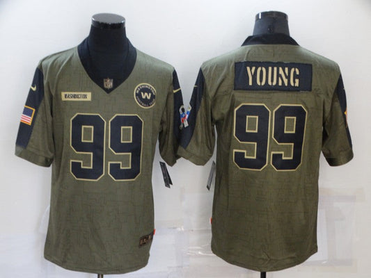 Men's Washington Commanders Chase Young Brown Game Jersey