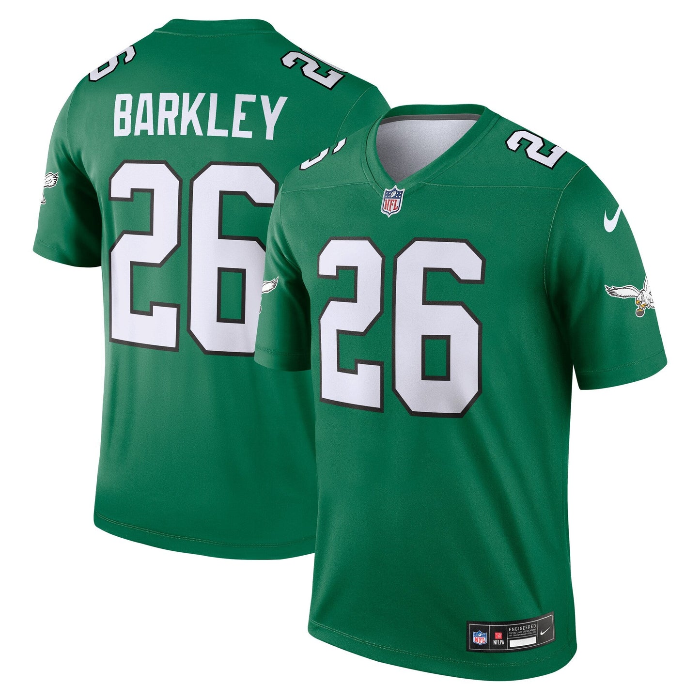 Philadelphia Eagles Saquon Barkley Kelly Green Legend Player Performance Top