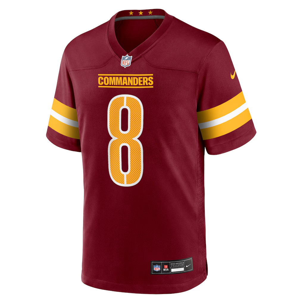 Men's Nike Marcus Mariota Burgundy Washington Commanders Team Game Jersey