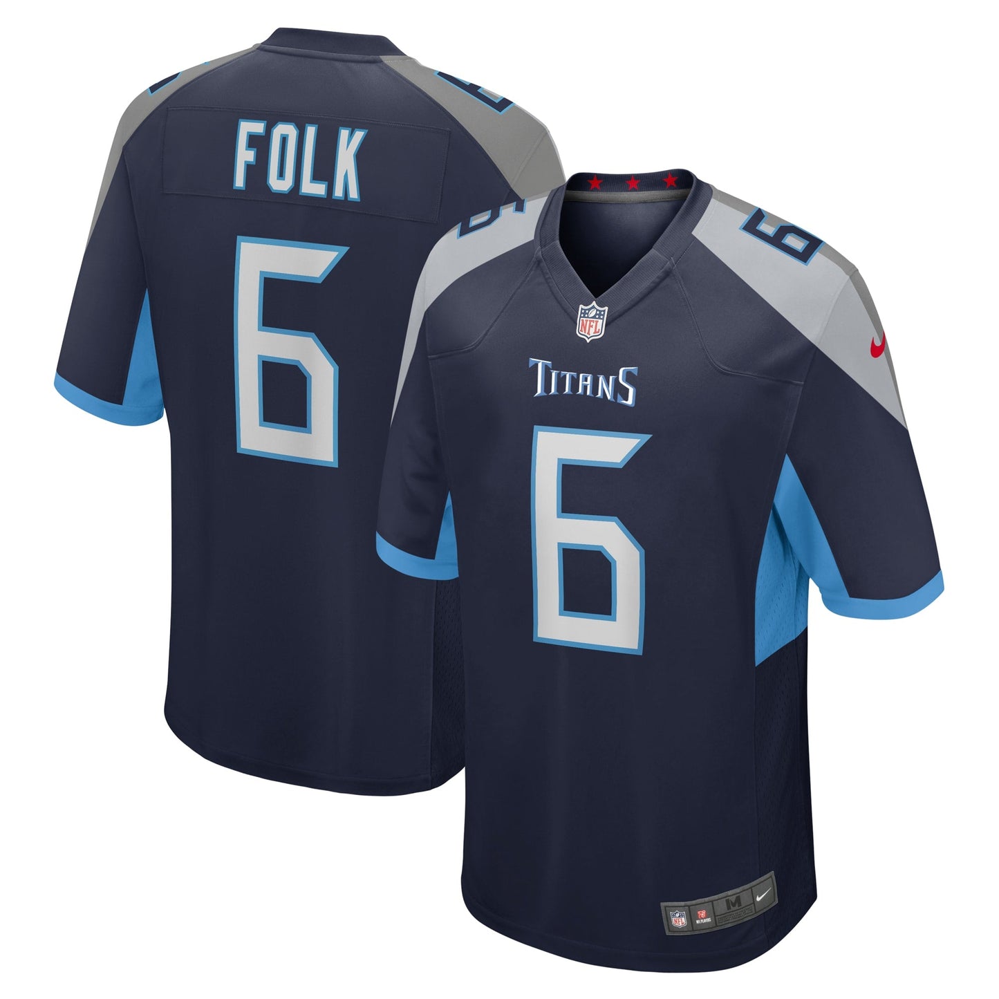 Tennessee Titans Nick Folk Navy Team Game Jersey