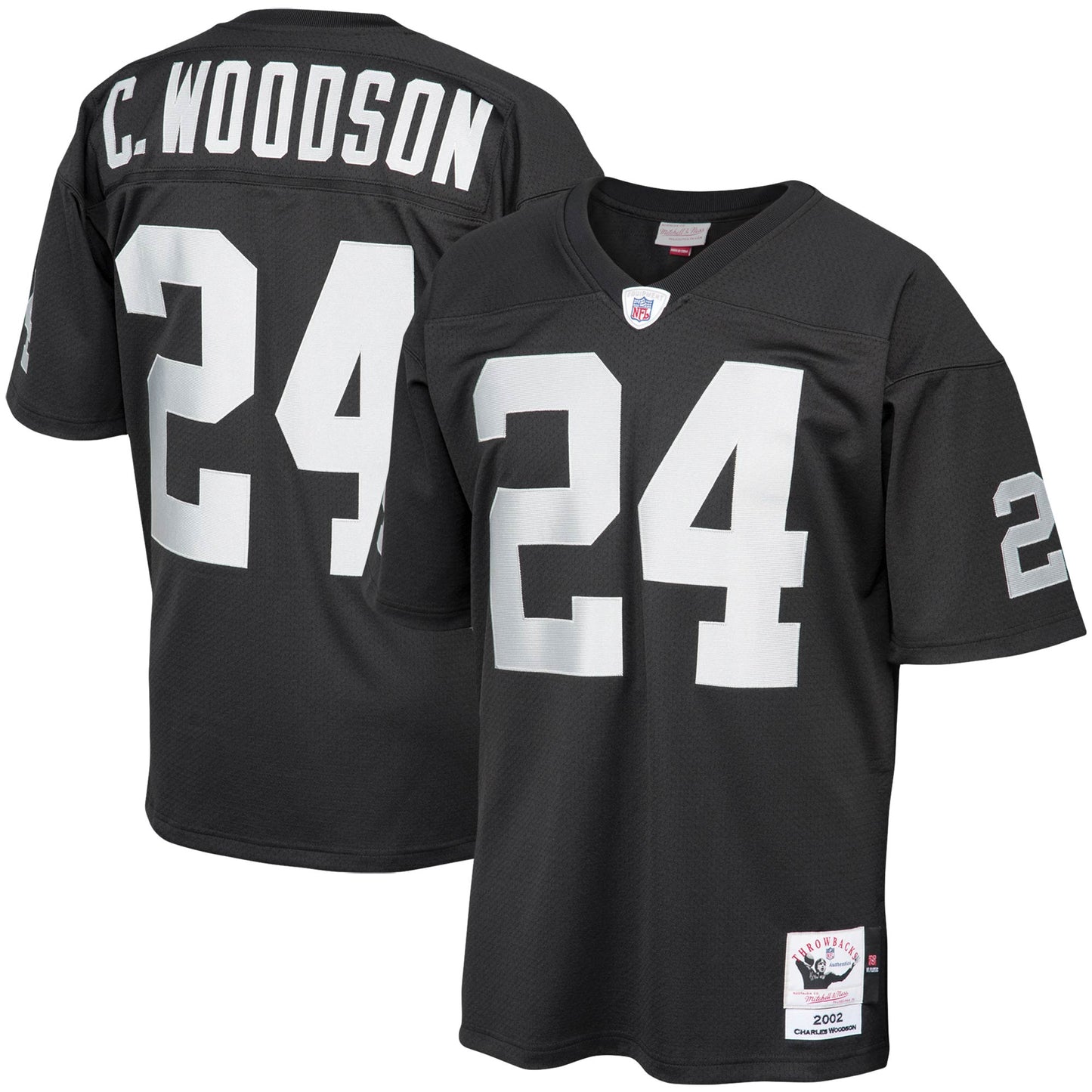Las Vegas Raiders 2002 Charles Woodson Mitchell & Ness Black Authentic Throwback Retired Player Jersey