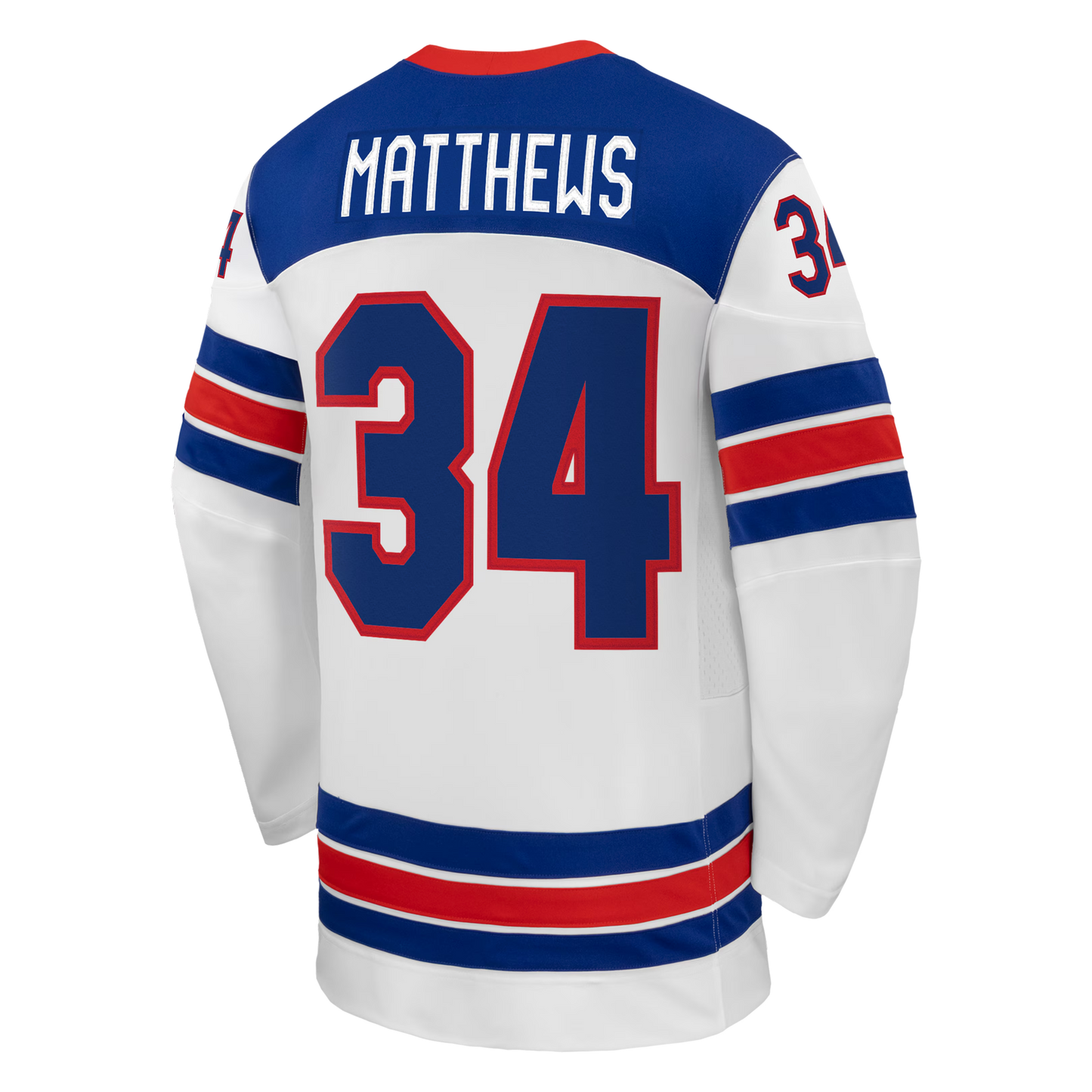 Nike USA Hockey 2026 Home Supporter Edition Jersey  Auston Matthews #34  Royal Blue