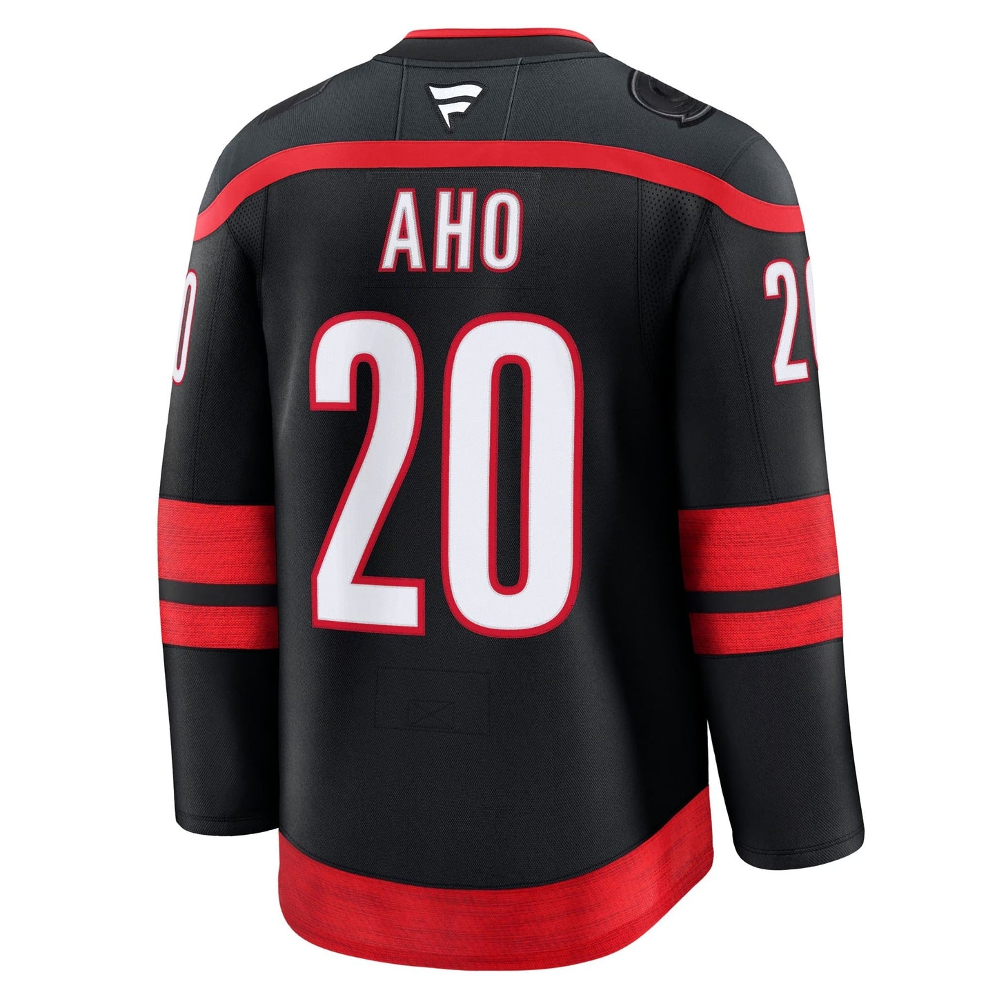 Sebastian Aho Carolina Hurricanes Fanatics Premium Home Jersey  Black "Warning Flag" Edition