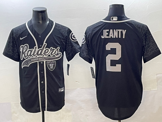 Men's Las Vegas Raiders Ashton Jeanty Black RFLCTV Limited Jersey