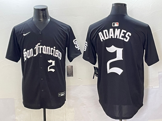 Men's San Francisco Giants Willy Adames Black Game Player Jersey