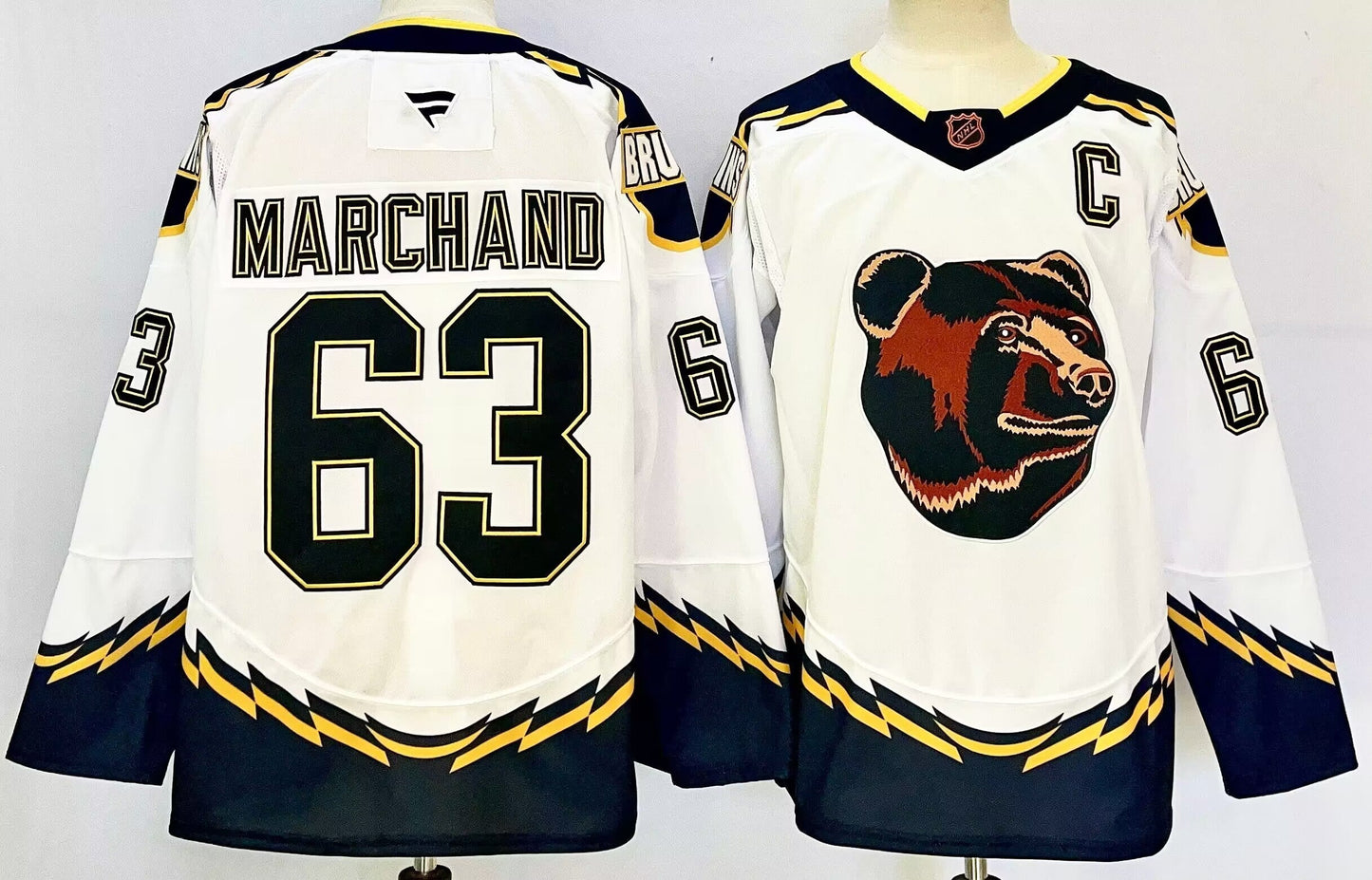 Men's Boston Bruins Brad Marchand #63 Fanatics White Player Game Jersey