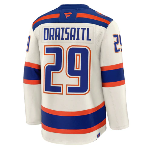 Leon Draisaitl Detroit Edmonton Oilers Centennial Fanatics 100th Anniversary Jersey
